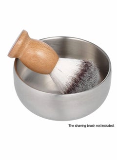 Excefore Shaving Brush Bowl Men's Anti-Skid Metal Durable Stainless Steel Shave Cream Soap Bowl Shaving Mug Male Face Cleaning Soap Bowl Easy to Clean  - Image 4