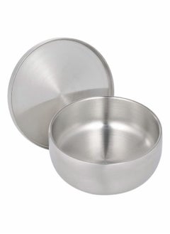 Excefore Shaving Brush Bowl Men's Anti-Skid Metal Durable Stainless Steel Shave Cream Soap Bowl Shaving Mug Male Face Cleaning Soap Bowl Easy to Clean  - Image 1
