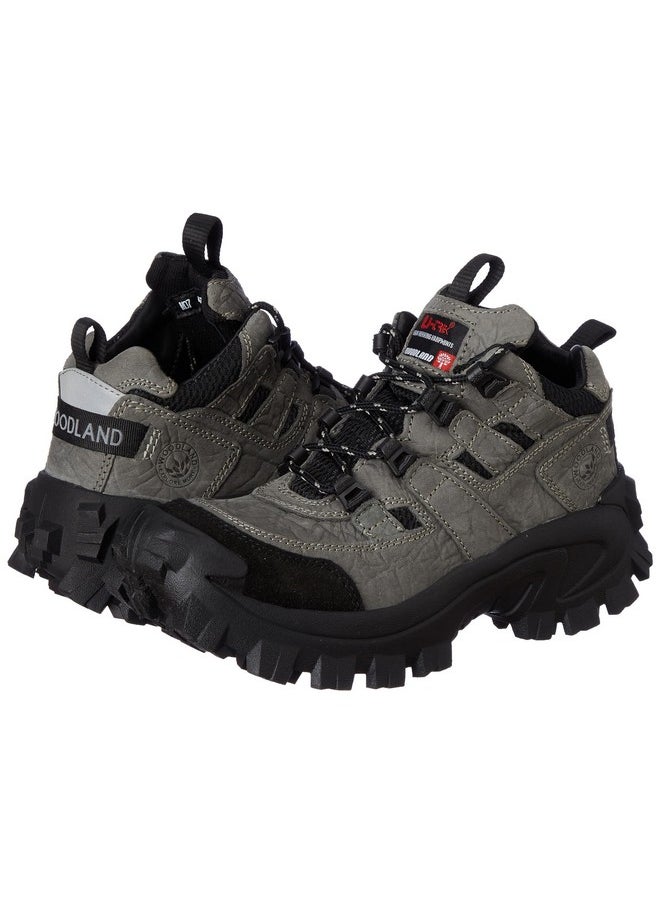 WOODLAND - Woodland Men's Charcoal Grey Leather Casual Shoe-9 UK (43 EU) (G 40777CMA) - Image 1
