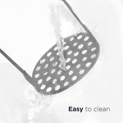 Deiss PRO Heavy Duty Stainless Steel Potato Masher with Non-Slip Rubber Handle Hand Held Mash Maker for Struggle-Free Mashing Dishwasher Safe Vegetable and Fruit Masher - Image 3