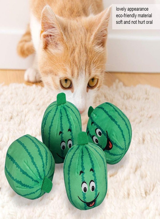 VINGVO Watermelon Toy Interactive Soft Pet Toys, Cat Interactive Toys Dog Plush Toys Squeaky Teething Toys, Funny Dog Puppy, Interactive Stuffed Dog Chew Toys for Small Large Dogs - Image 2