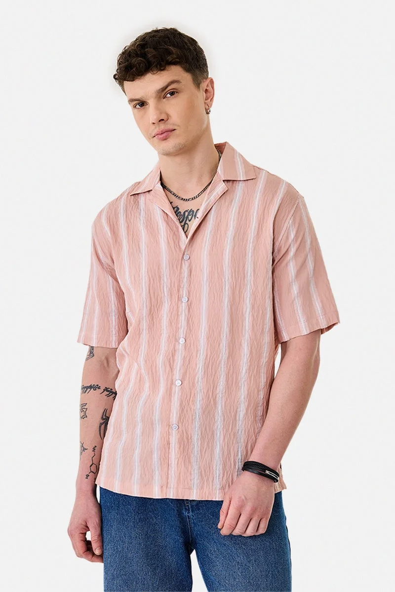 سنيتش قميص مقلم بقصة صندوقية