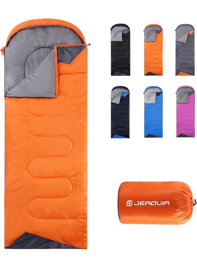 أكياس نوم للبالغين، خفيفة الوزن ومقاومة للماء، مناسبة للرحلات والتخييم والمشي لمسافات طويلة والسفر والصيد، مزودة بأكياس ضغط. - Image 1
