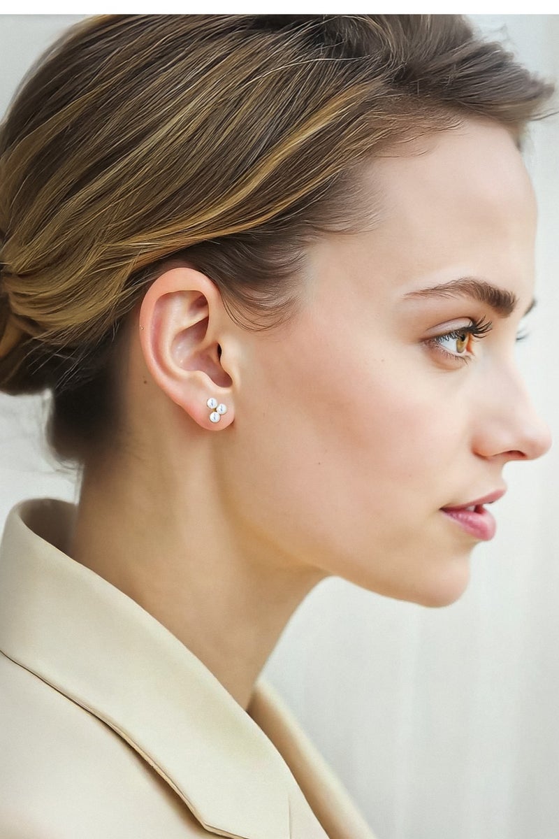 C-bo Elegant White Pearl Fashion Earrings - Image 1