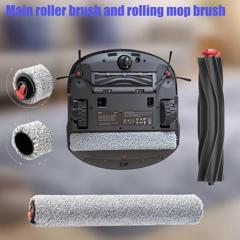 JoyBros Omni S1 Pro Replacement Parts Accessories for Eufy Omni S1/S1 Pro Robot Vacuum: Main Brush X1, Side Brush X6, Washable Filter X4, Dust Bag X4, Rolling Mop X3 17-Pack - Image 3