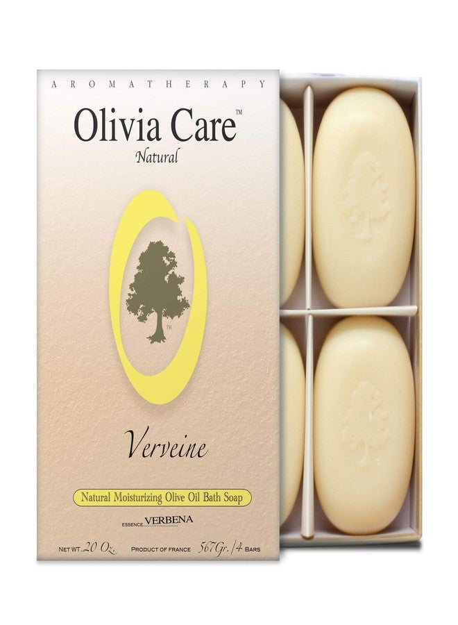 Olivia Care Bath & Body Bar Verbena Soap 4 Pack Gift Box Organic, Vegan & Natural Contains Olive Oil Repairs, Hydrates, Moisturizes & Deep Cleans Good for Sensitive Dry Skin Made in USA - Image 1