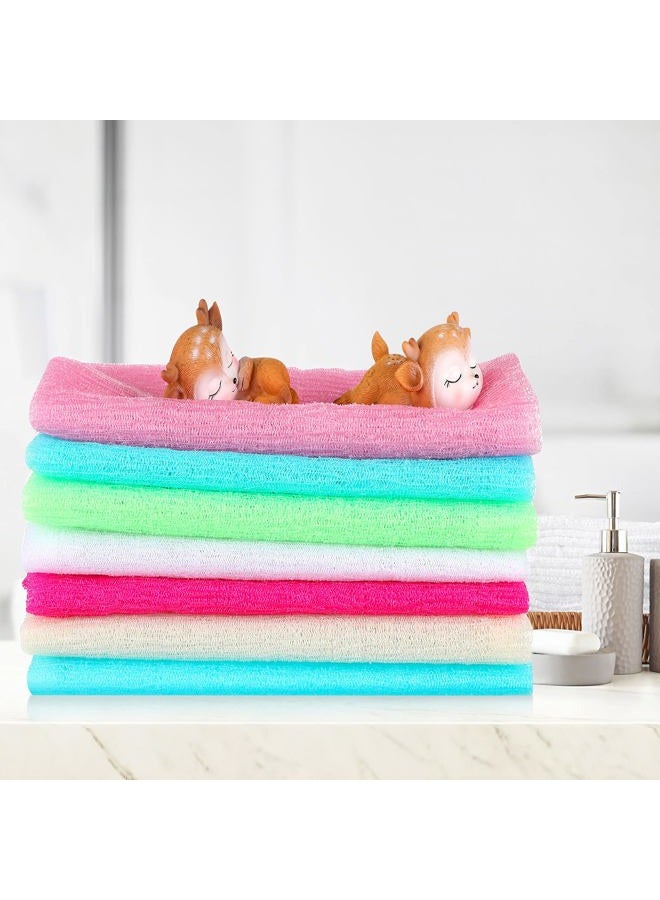 Tatuo 12 Pack 36 Inch Exfoliating Bath Cloth Towel African Net Sponge Extra Long Nylon Korean Bath Towel Japanese Shower Cleaning Sponges for Back Body(12 Color) - Image 2