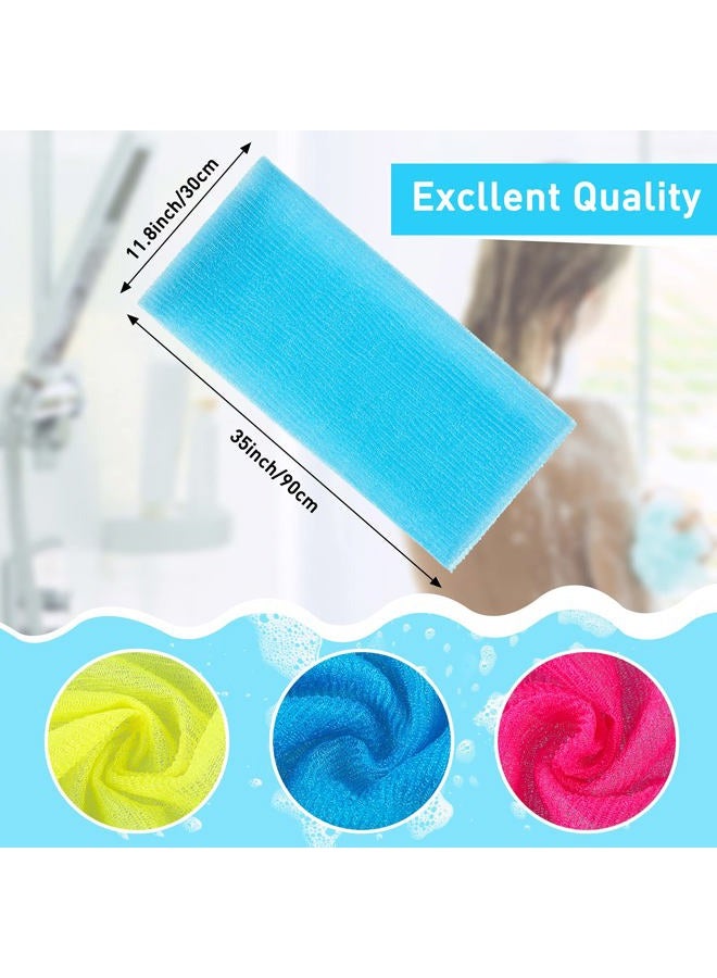 Tatuo 12 Pack 36 Inch Exfoliating Bath Cloth Towel African Net Sponge Extra Long Nylon Korean Bath Towel Japanese Shower Cleaning Sponges for Back Body(12 Color) - Image 3