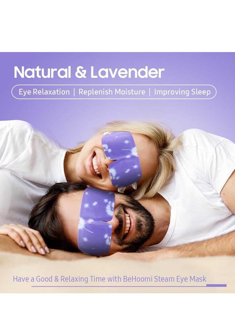 BeHoomi 20 Packs Steam Eye Mask, Heated Eye Mask Warm Compress for Eyes, Disposable Self Heating Eye Mask for Sleep, Spa, Travel Essentials & Relaxation Gifts for Women, Stocking Stuffers (Lavender)  - Image 4