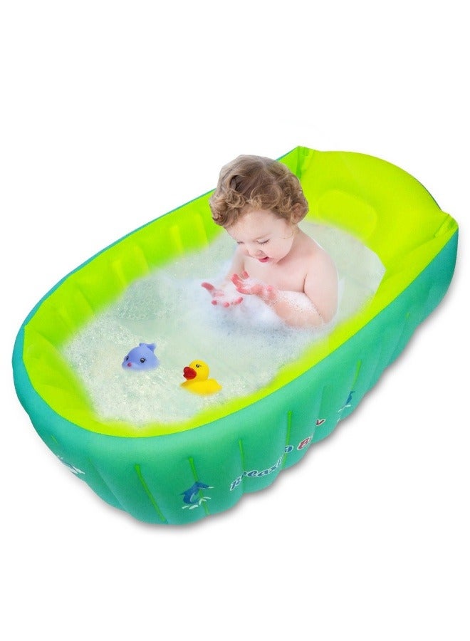 general Inflatable baby bathtub baby bath portable folding bathtub 90×55×30CM - Image 1