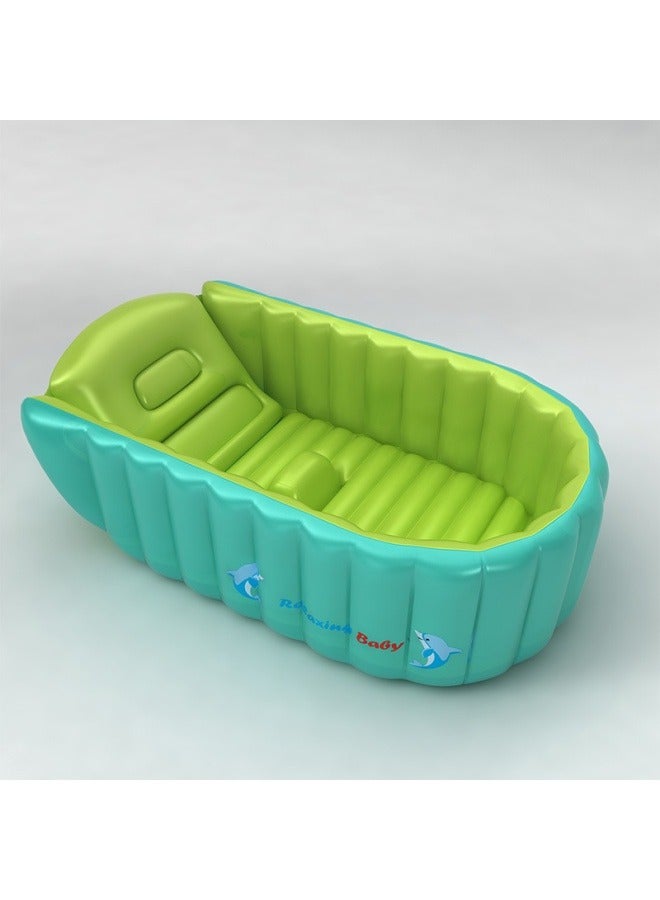 general Inflatable baby bathtub baby bath portable folding bathtub 90×55×30CM - Image 2