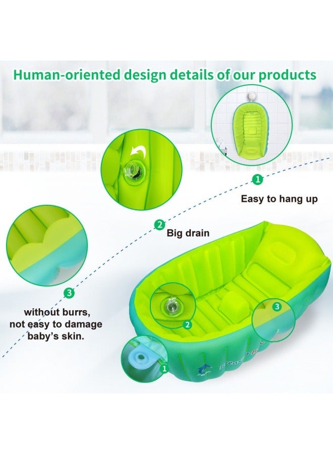 general Inflatable baby bathtub baby bath portable folding bathtub 90×55×30CM - Image 3