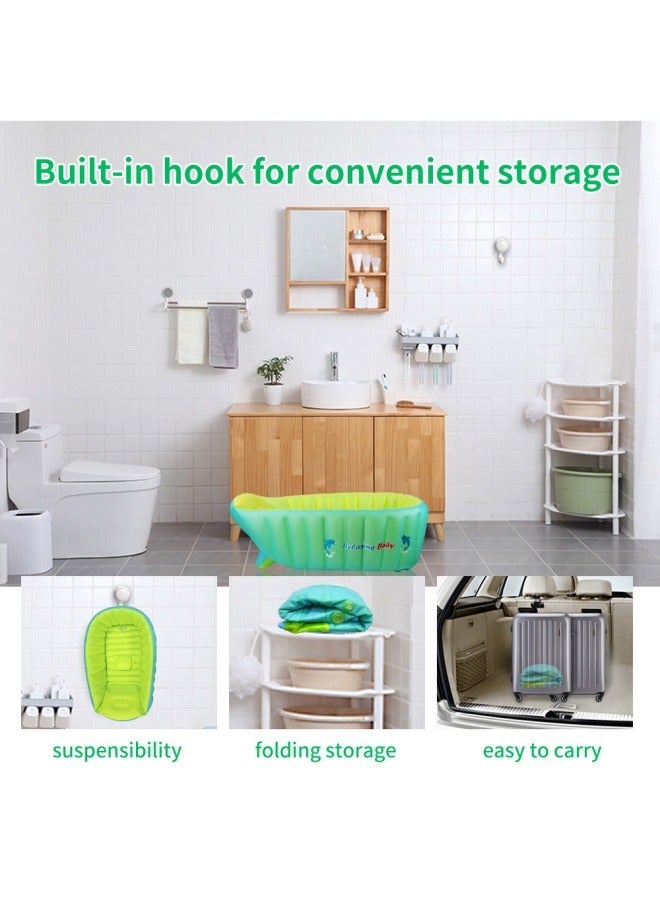 general Inflatable baby bathtub baby bath portable folding bathtub 90×55×30CM - Image 4