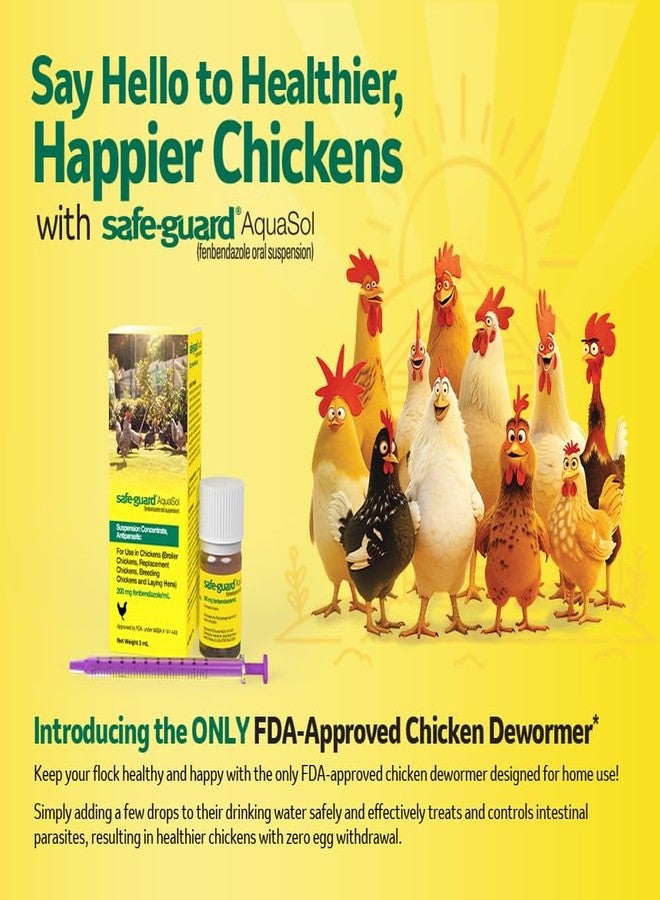 Merck Safe-Guard Aquasol Dewormer for Chickens, 3 mL - Image 3