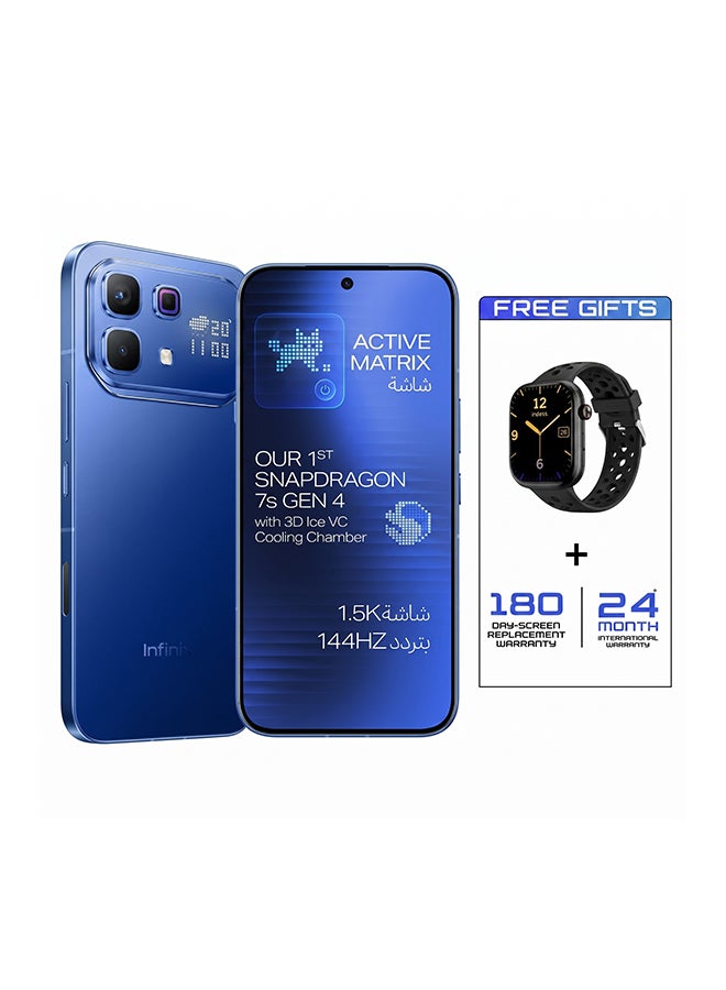 Infinix Note 60 Pro Dual SIM Deep Ocean Blue 12GB RAM 256GB 5G With Free watch +Dry screen Replacement Warranty - Middle East Version - Image 1
