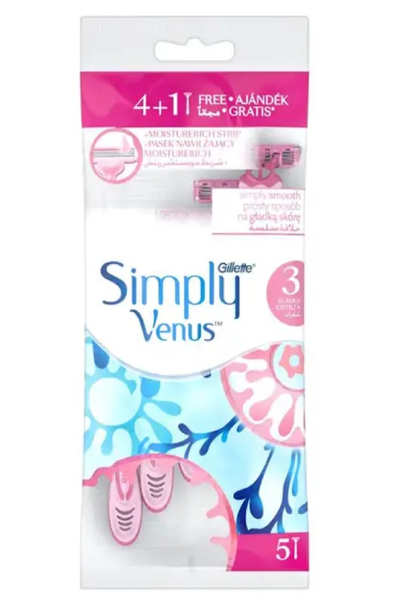 Gillette شفرة جيليت سيمبلي فينوس 4+1