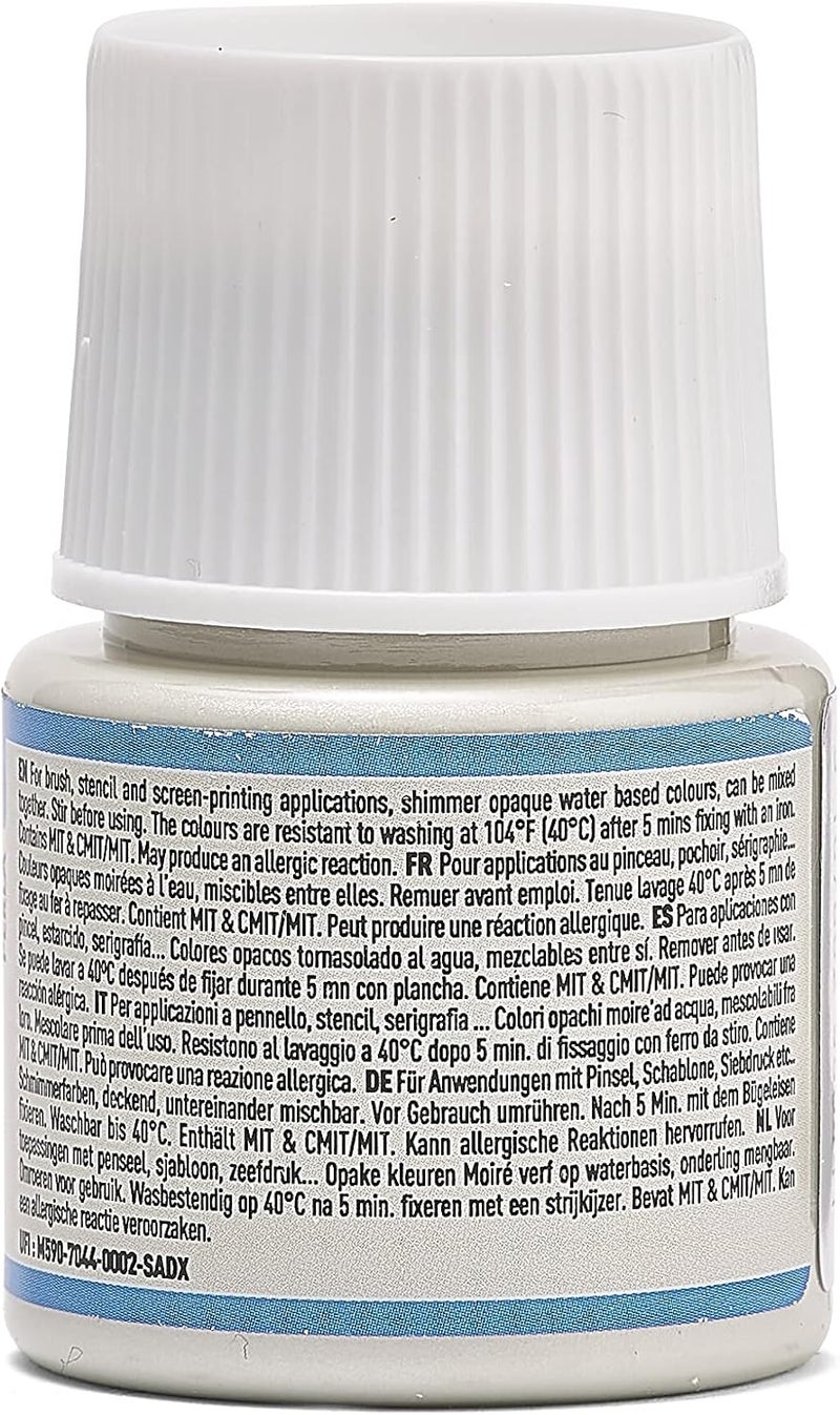 Pebeo Setacolor Shimmer Pearl Opaque Fabric Paint - 45ml - Image 2