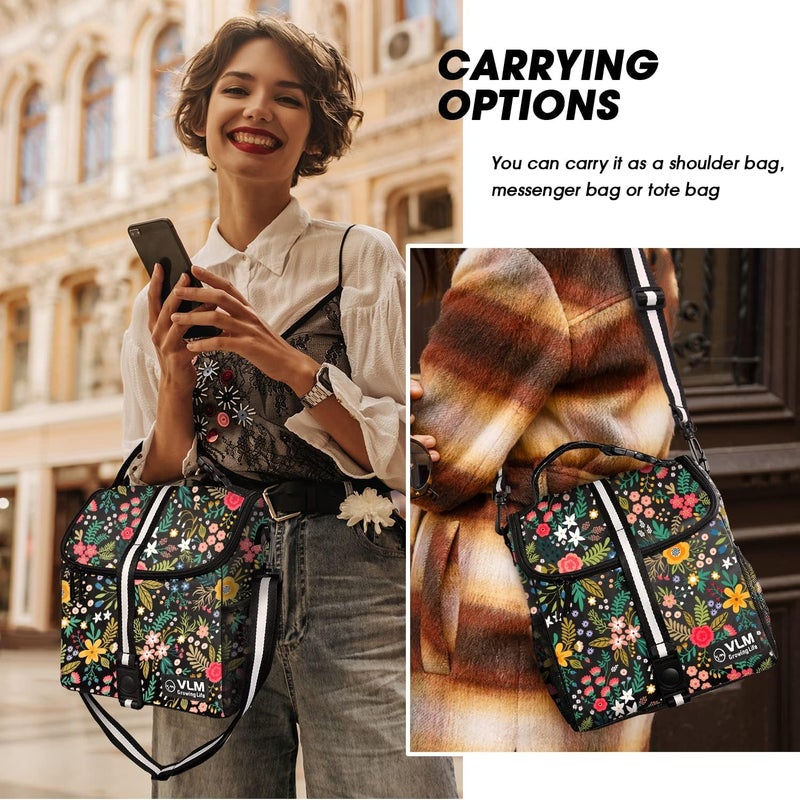 VLM Lunch Box for Women, Insulated Lunch Bag Women with Adjustable Shoulder Strap, Cute Lunch Tote Bag for Work,Picnic,Camping - Image 5