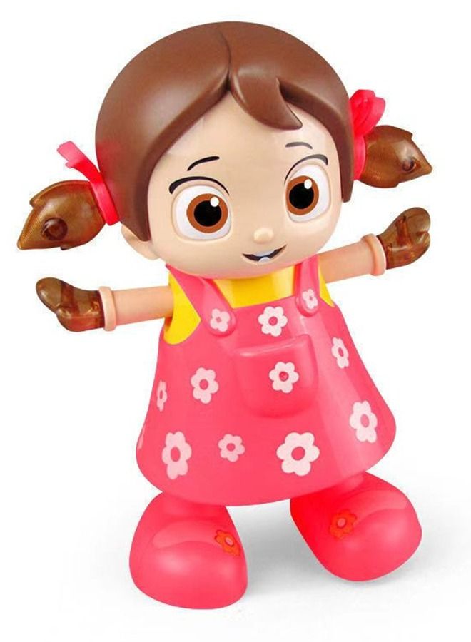Dancing Girl Robot Toy For Kids With Colorful 3D Light Effects And Music  - Image 2