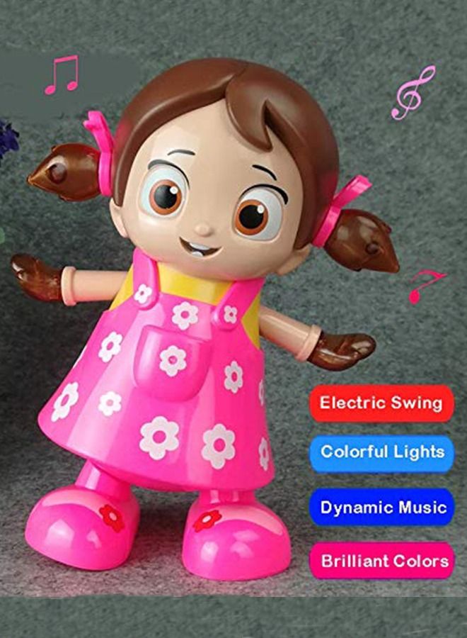 Dancing Girl Robot Toy For Kids With Colorful 3D Light Effects And Music  - Image 1