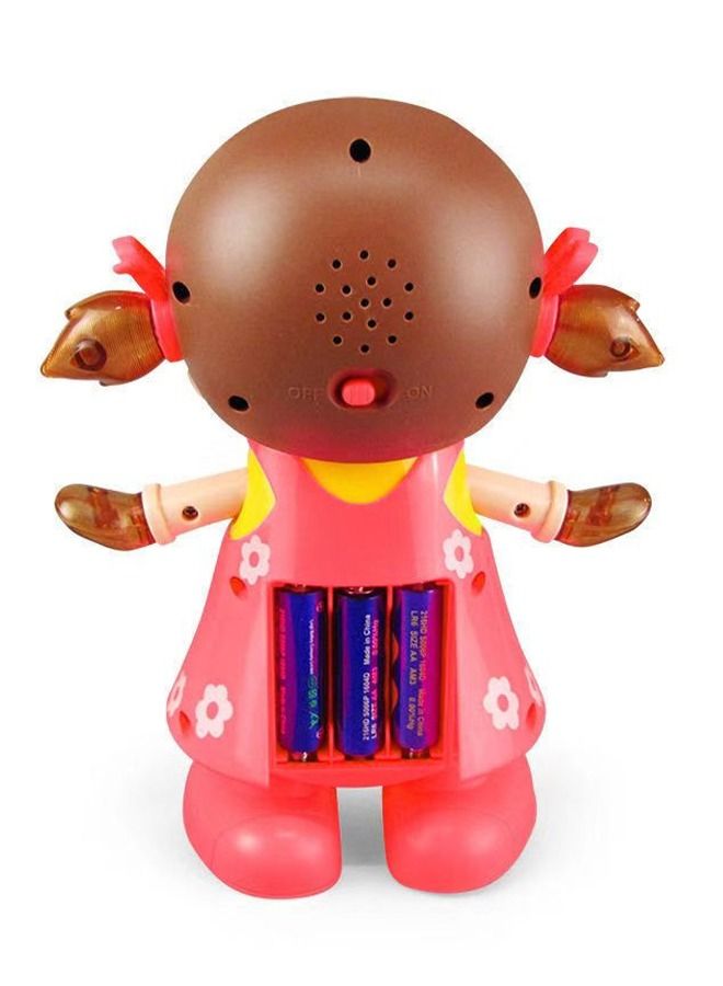 Dancing Girl Robot Toy For Kids With Colorful 3D Light Effects And Music  - Image 3