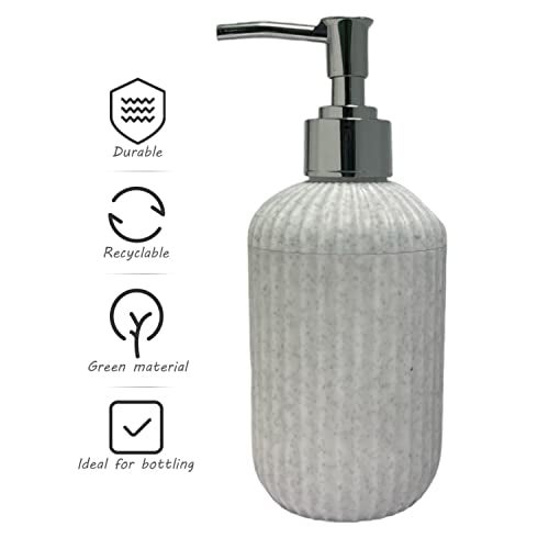 SHENRON Liquid Soap Dispenser|Sanitizer Dispenser, Lotion, Shampoo Dispenser | Handwash Bottle for Kitchen | Soap Dispenser for Wash Basin I Hand Soap Dispenser for Kitchen - Set of 2 (Marble) - Image 5