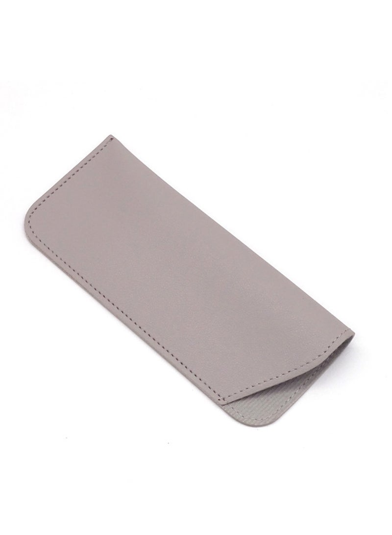 Generic 5 Pcs Soft Eyeglasses Bag PU Leather Glasses Pouch with 5 Cleaning Cloth  - Image 2