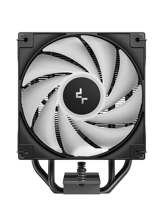 DEEPCOOL AG400 BK ARGB V2 CPU Air Cooler, 120mm PWM ARGB Fan, 4 Heatpipes, Black Tower Heatsink with Top Cover Light, Intel & AMD Compatible, 154mm Height, Quiet High-Performance Cooling, Black | R-AG400-BKAMMN-GJD - Image 5