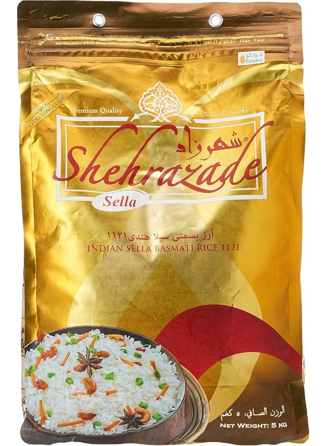 Shehrazade Creamy Sella Basmati Rice - 1121, 5 Kg - Image 1