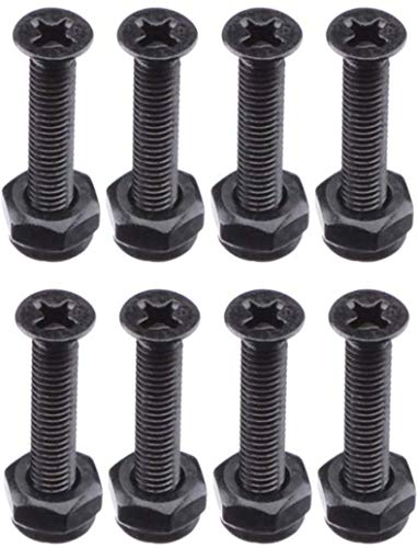 VJ Longboard Skateboards Cruiser Hardware Screws 1" 1.25" 1.5" 1.75" 2" Black Color (1.5") - Image 1