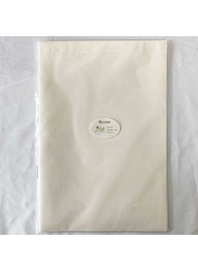 Donmon Aida Cloth 14 Count Cross Stitch Fabric,19×28inch (14CT, Off White) - Image 3