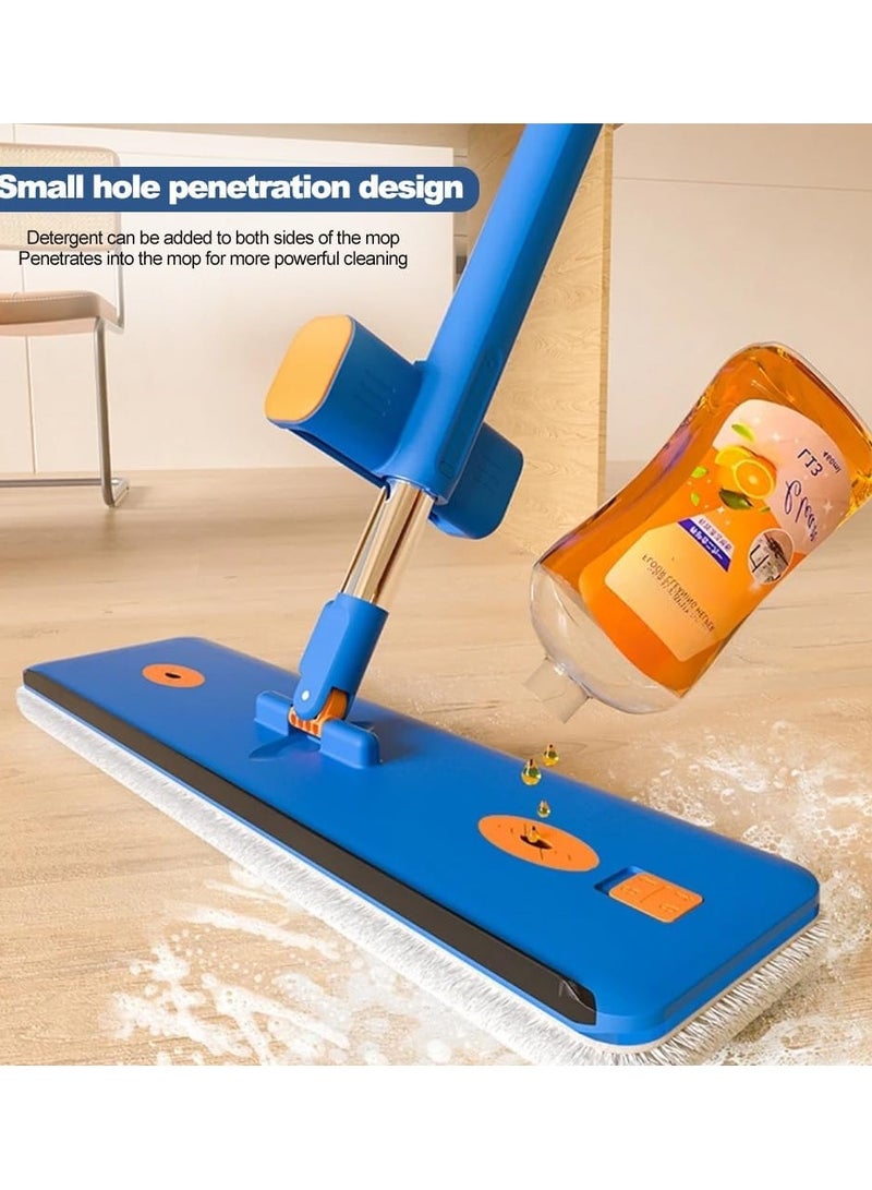 CityRiya-Long Large Flat Mop Floor Mop & Bucket Set Microfiber Mop 360° Spinning Cleaning Flat Mop with 6 Microfiber Pads Wall Mops for Washing Walls Wet and Dry Use Floor Cleaning System for Home Kitchen - Image 2