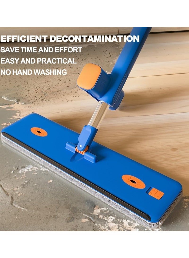 CityRiya-Long Large Flat Mop Floor Mop & Bucket Set Microfiber Mop 360° Spinning Cleaning Flat Mop with 6 Microfiber Pads Wall Mops for Washing Walls Wet and Dry Use Floor Cleaning System for Home Kitchen - Image 5