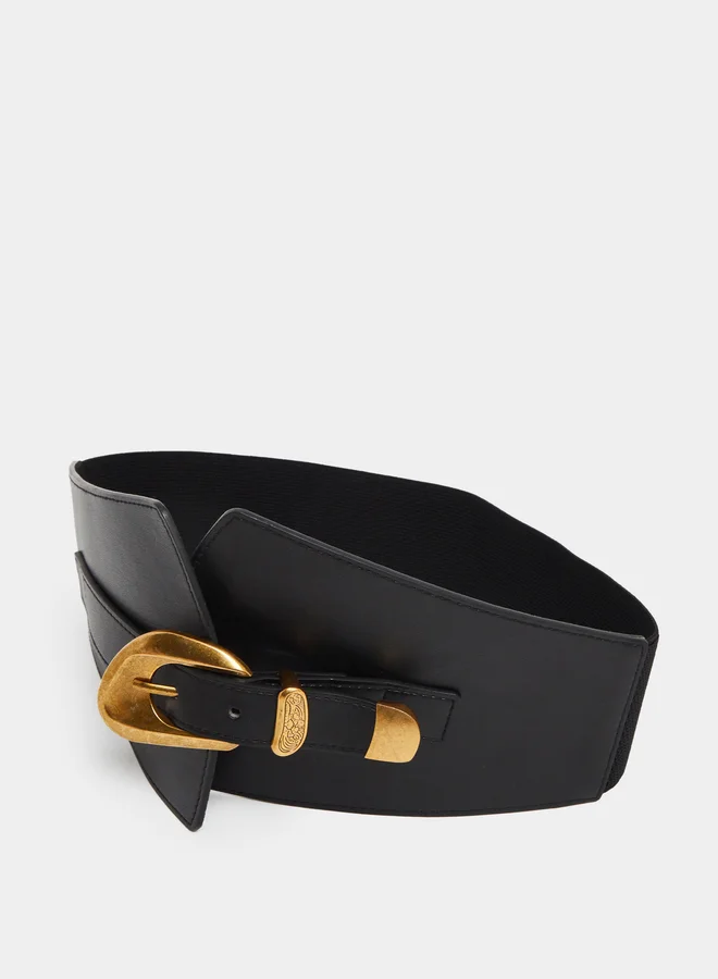 Styli Styli Women Wide Belt with Buckle Detail