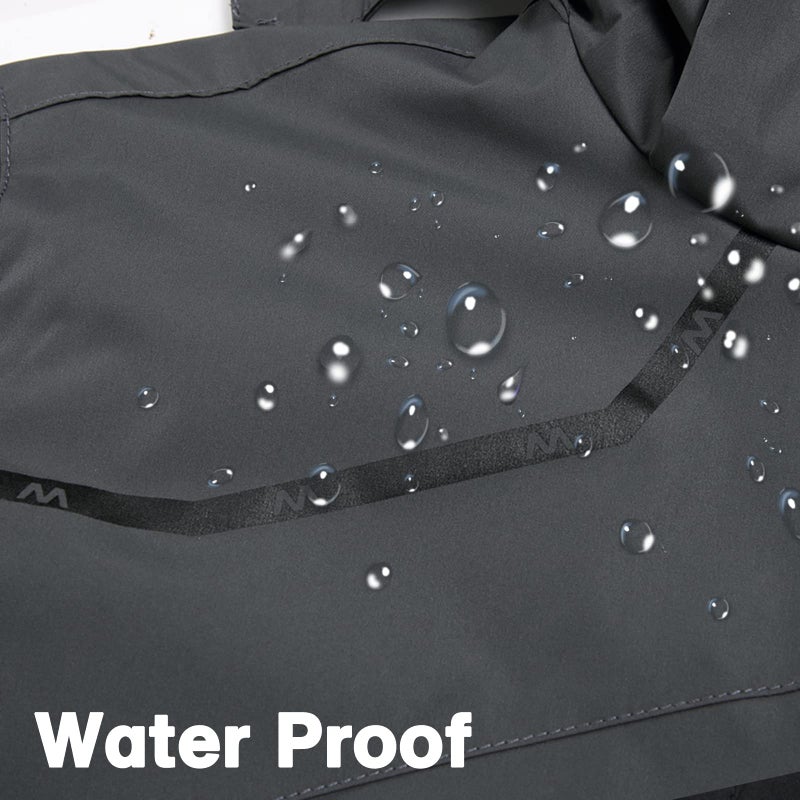 GIISAM Mens Rain Jackets Waterproof with Hood Softshell Lightweight Windbreaker Raincoat Rain Coats for Outdoor Travel Hiking Grey - Image 5