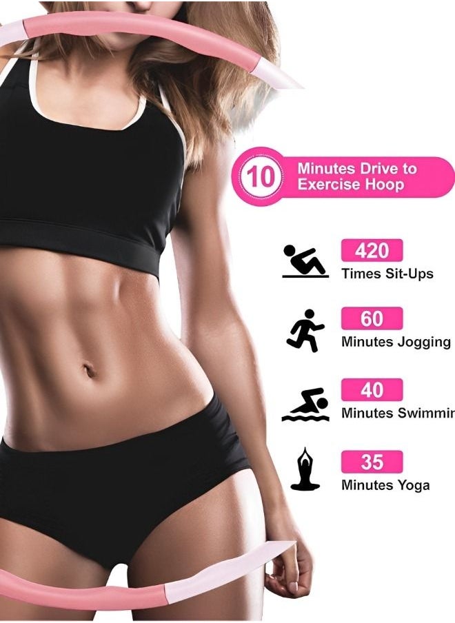 GROIC - 1.2KG Weighted Hula Hoop,Hula Hoops for Weight Loss,Waist Trainer Fitness Hula Hoop, 8 Section Adjustable&Detachable Design,Workout Hula Hoop - Image 1