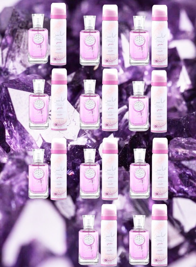 لطافة 11 قطع مجموعة هدايا محاسن كريستال فيوليت عطر 100 مل عطر و مزيل عرق 200 مل - Image 1