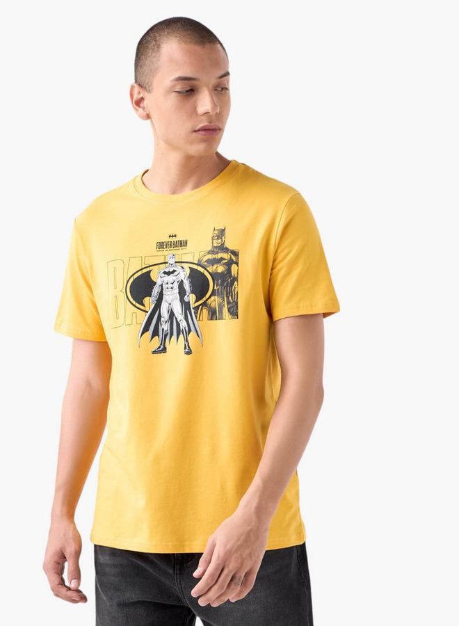 اس بي كاركترز تيشيرت بطبعة باتمان بياقة دائرية - Image 1