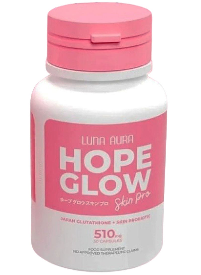 LUNA AURA HOPE GLOW Light SKIN Pro JAPAN GLUTATHION+SKIN PROBIOTIC)510MG30CAP