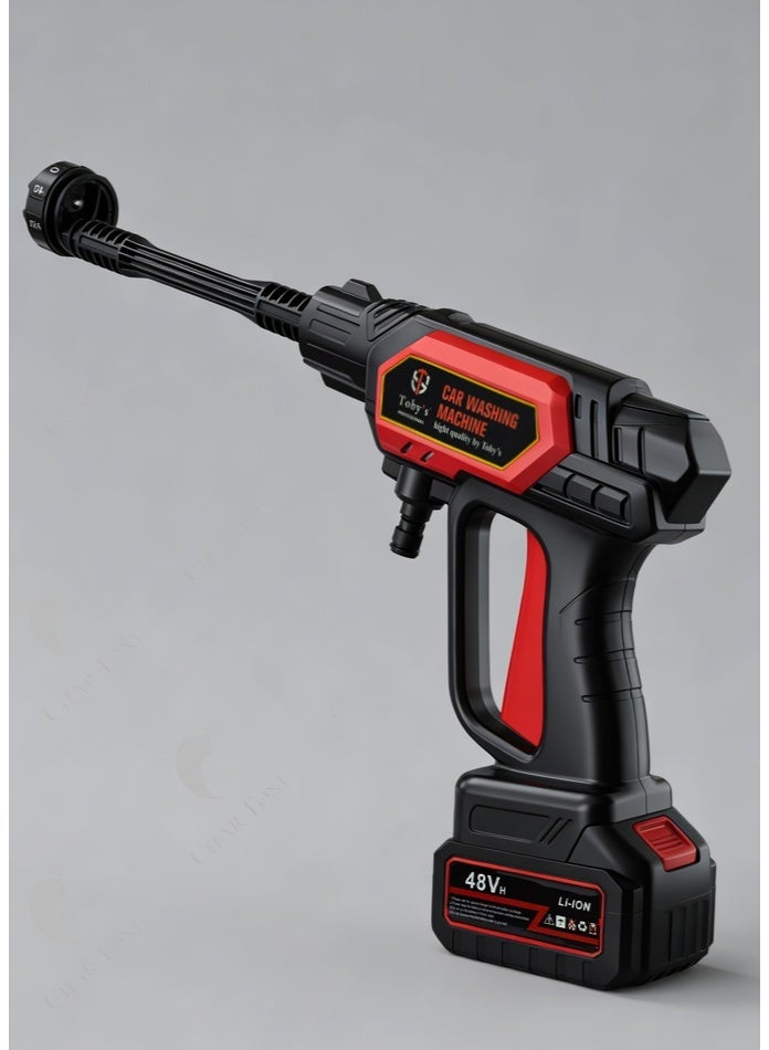 Toby's Toby’s 48V Cordless Portable Car Washer – High Pressure Power Cleaner with Brushless Motor & Dual Battery System – 6-in-1 Nozzle for Cars, Floors, Windows & Garden (Up to 50 Min Runtime) - Image 4