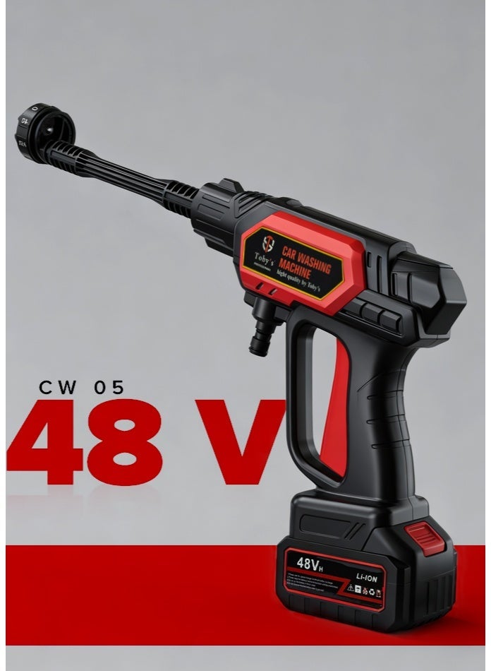 Toby's Toby’s 48V Cordless Portable Car Washer – High Pressure Power Cleaner with Brushless Motor & Dual Battery System – 6-in-1 Nozzle for Cars, Floors, Windows & Garden (Up to 50 Min Runtime) - Image 2