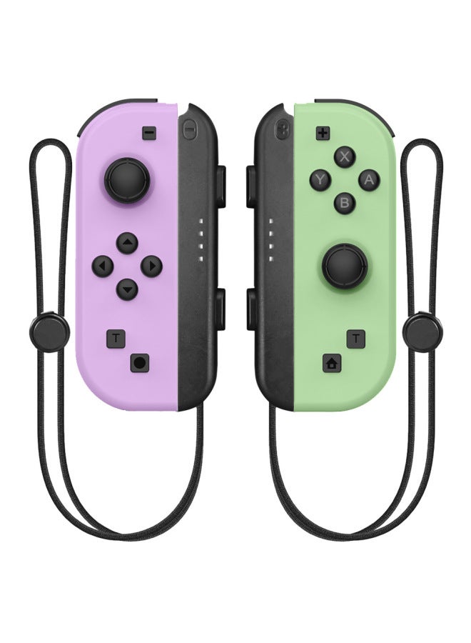 Nintendo NS Switch Left And Right Handle Neutral Joycon Small Handle One-button Wake-up Support Fitness Ring-Product Color:light Purple Light Green Hand Rope  - Image 1