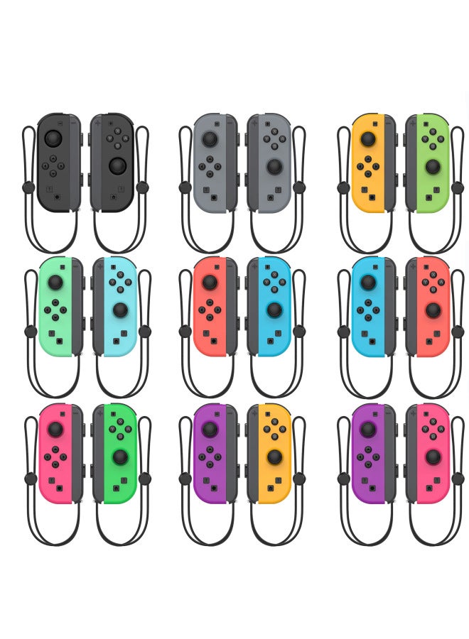Nintendo NS Switch Left And Right Handle Neutral Joycon Small Handle One-button Wake-up Support Fitness Ring-Product Color:light Purple Light Green Hand Rope  - Image 2
