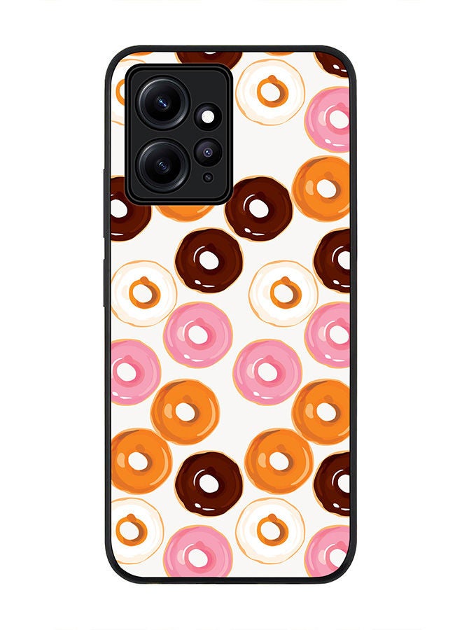 Stylizedd Rugged Black edge case for Redmi Note 12 4G Slim fit Soft Case Flexible Rubber Edges Anti Drop TPU Gel Thin Cover - Donut Drops - Image 1