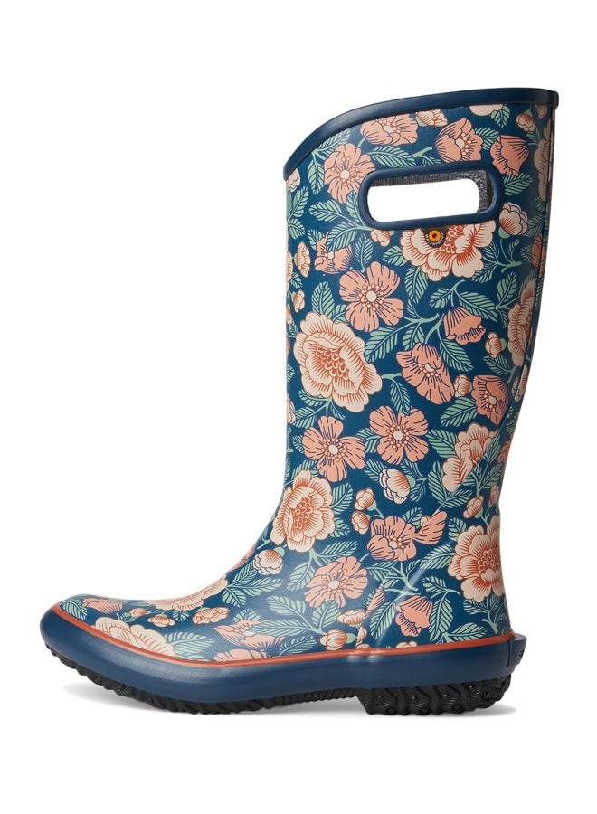 BOGS Women's Rainboot Tapestry Floral Rain Boot, Navy Multi, 6 - Image 4