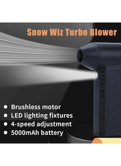 ShebSheb Jet Dry Mini Blower, 130000 RPM Portable Mini Turbo Fans, Super Jet Fan Adjustable Speeds and Rechargeable with Large Battery 5000 mAh  - Image 4