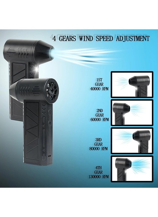 ShebSheb Jet Dry Mini Blower, 130000 RPM Portable Mini Turbo Fans, Super Jet Fan Adjustable Speeds and Rechargeable with Large Battery 5000 mAh  - Image 5