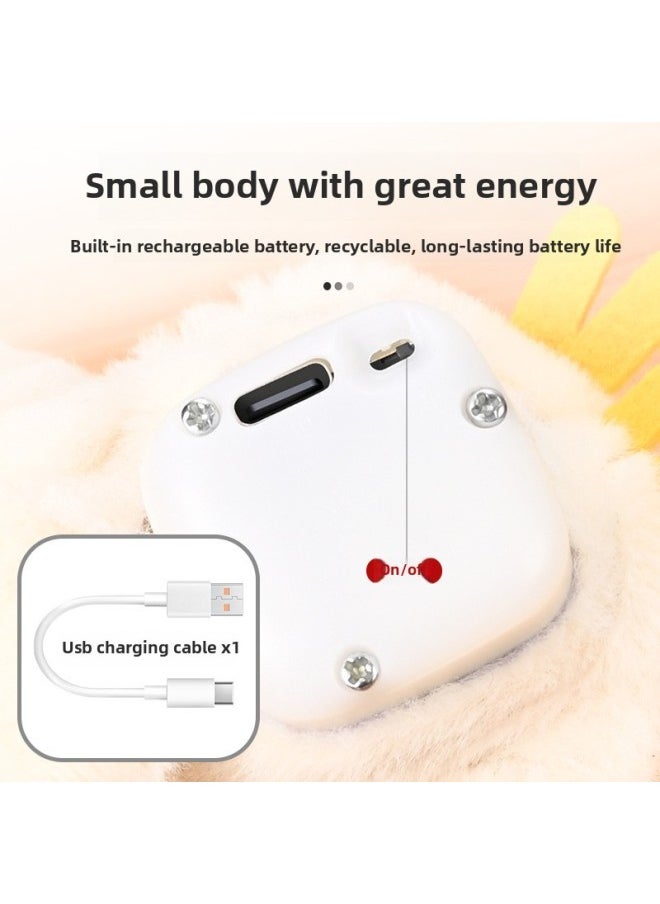 Pet Smart Electric Cat Toy Plush Sounding Parrot Toy Self-hi Teasing Cat Toy Wholesale-Color:Electric Parrot-yellow [rechargeable Version]  - Image 5