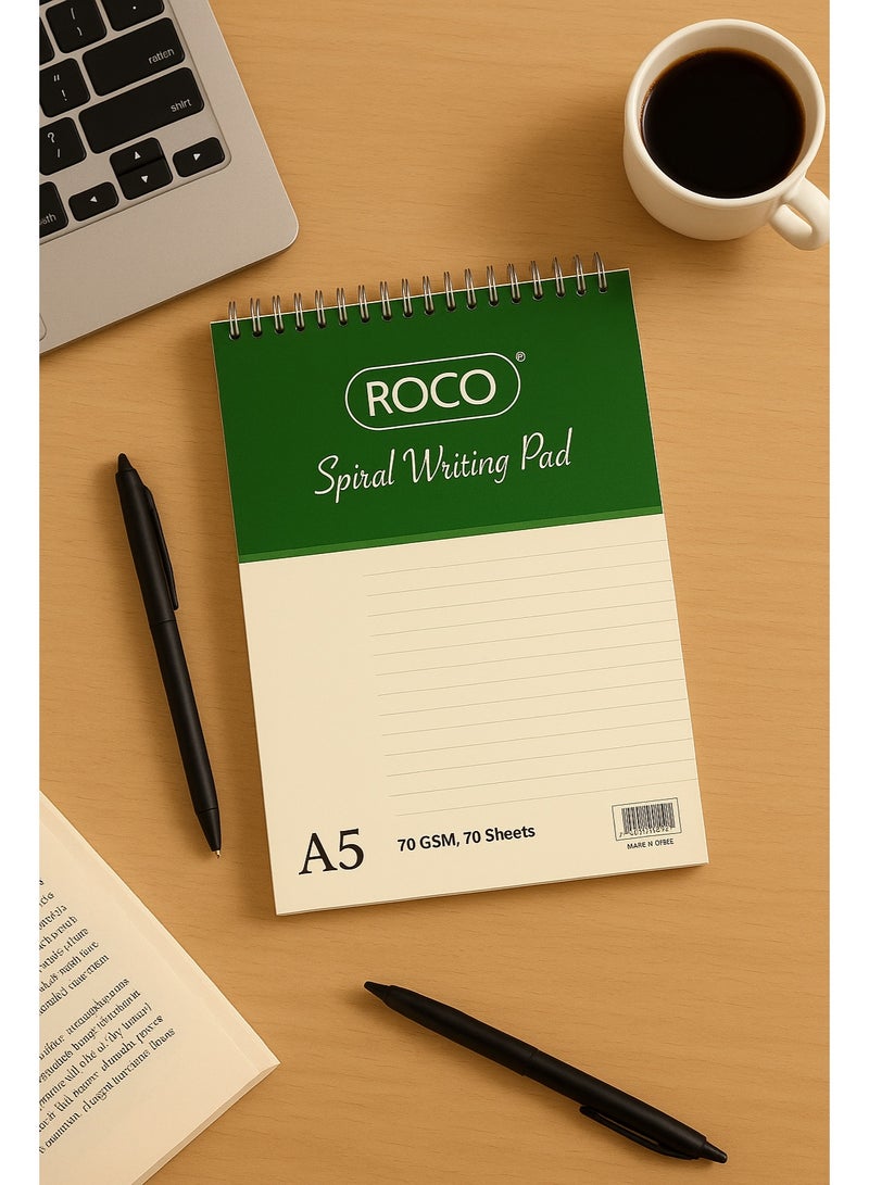 ROCO Record Book A5, 70 Sheets, Smooth Writing, Durable, Office, School, Home Use - Image 2