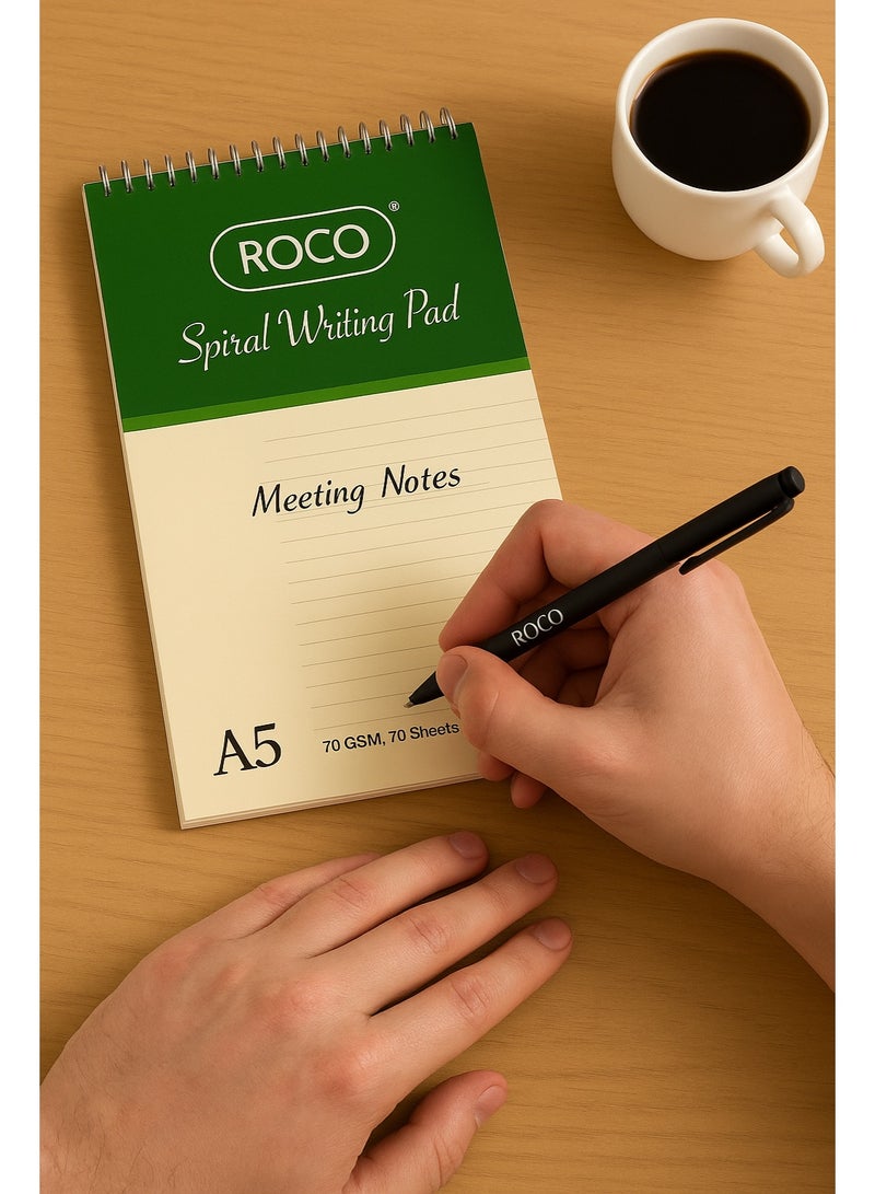 ROCO Record Book A5, 70 Sheets, Smooth Writing, Durable, Office, School, Home Use - Image 4